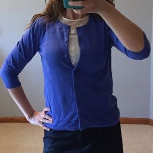 TALBOTS CREW NECK CARDIGAN SWEATER